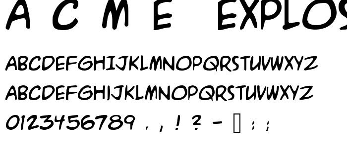 A.C.M.E. Explosive font